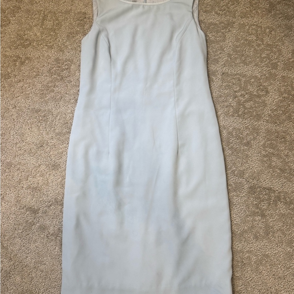 Talbots Sleeveless Sheath Dress in Pale Blue